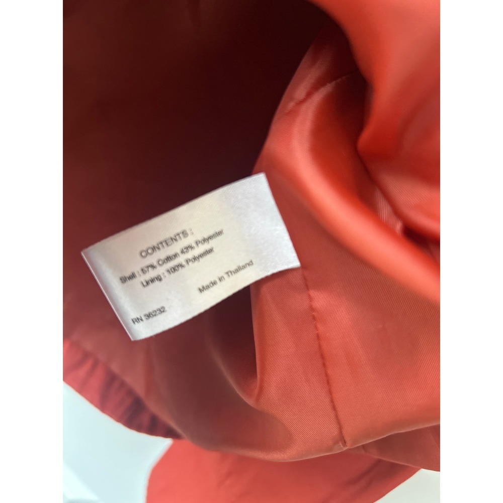 Gallery Rust Colored Rain Jacket XS Lightweight Button Front Trench Coat - Picture 8 of 8